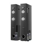 Intex 1500-D Multimedia 150 Watt Bluetooth Tower Speaker | 2 Cordless Karaoke Mic & Party Speaker | LED Display & Triple Bass Boosted Drivers | Fully Remote Control (Black)