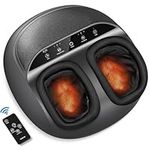 RENPHO Foot Massager Machine with Heat, Shiatsu Deep Kneading Foot Massage, Compression, Electric Massager for Tired Feet, Plantar Fasciitis, Fathers Day Gifts, Gifts for Women Men, Remote Control