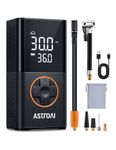 AstroAI Car Tyre Inflator Air Compressor, Portable USB Rechargeable Electric Bike Pump 150 PSI, Tyre Pump with Pressure Gauge Digital Dual Values Display, for Car, Bike, Motorbike, Ball