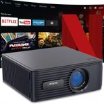 WZATCO Alpha X (Upgraded), Native 1080P Fully Automatic 4K HDR Projector for Home, 15000 Lumens (Intelligent OA + Screen Fit), ARC, BT 5.1, WiFi 6, 2GB 32GB