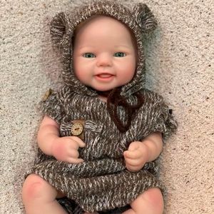 Abenduot 15inch Full Body Solid Silicone Reborn Doll Painted Lifelike Newborn Baby Boy Dolls with Outfit & Accessories