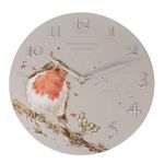 Wrendale Designs by Hannah Dale - Woodland Robin Bird Wall Clock - 30cm Diameter