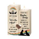 Pet Memorial Gifts - Dog Memorial Gifts Candle Holders for Loss of Pets, Pet Sympathy Gifts, Bereavement Wooden Candle Holders In Memory of Dog Passed Away