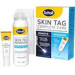 Scholl Complete Care Skin Tag Removal Kit - Safe & Effective Skin Tag Remover - Moisturising Serum Restores Skin's Appearance - Clinically Proven - 12 Treatments Plus Hydrating Serum