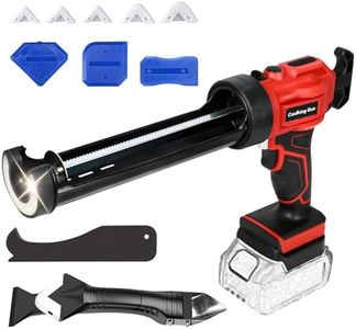 Akku Kartuschenpresse Kompatibel für Makita Akku Silikonpistole 18V mit LED Licht 4 Geschwindigkeiten einstellbar, Kartuschenpistole für Abdichten, Spachteln, 10oz / 300ml (ohne Batterien) (Rot)