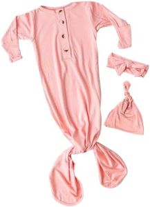 Stroller Society Knotted Gown Baby Newborn, Newborn Girl Clothes, Newborn Sleepers, Baby Gowns, Coming Home Outfit Baby Girl, Pink