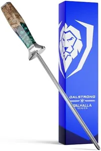Dalstrong Honing Rod - 10 inch - Valhalla Series - SUS430 Stainless Steel - Resin & Wood Handle - Razor Sharp Kitchen Knife Sharpener Chef Knife Polish - Honing Steel - Gift Sharpening Rod