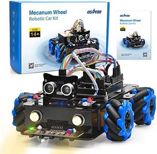 OSOYOO Blue Omni-directinal Mecanum Wheels Robot Car Kit for Arduino Raspberry Pi STEM Remote Controlled Educational Mechanical DIY Coding for Teens Adult