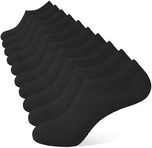 YOJOOM No Show Trainer Socks for Mens 5 Pairs Non Slip Low Cut Ankle Socks Invisible Footies Loafers Casual Boat Shoes Size 6-9 9-12 (UK, Numeric, 6, 9, Regular, Regular, Black 5 pairs)