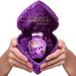 Trupoint Memorials Small Urns for Human Ashes Keepsake – Mini Urns for Human Ashes for Mom/Dad, Cremation Keepsakes for Ashes, Small Urn for Ashes for Women – Small, Purple Hummingbird with Heart Box