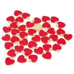 Honbay 40PCS Enamel Alloy Charms Pendant Dainty Cute Love Heart Shaped Pendants Valentine's Day Pendant Bead Charms for Keychains Earrings Bracelets Necklaces Jewelry Making and DIY Crafts, Alloy