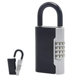 Key Safe Box [Portable] Combination Padlock with Shackle, Key Lock Box / Key Storage