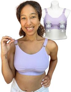 Sarah Wells Journey Hands Free Pumping and Nursing Bra (US, Alpha, X-Large, Regular, Regular, Regular, Lavender)