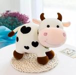 SNOWBILL Cow Soft Toys Pet Animal Adorable Standing Cow with Smiling Face Stuffed Soft Doll Toy for Kids Soft Plush Stuff Toy | for Boys, Girls, Babies, Kids