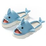 Yoroka Cartoon slippers Cute Animal Shape Slippers,Thick Sole Soft Indoor Outdoor Slippers for Women Shark-BL-(42)