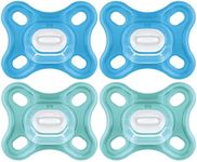 MAM Comfort Baby Pacifier, 100% Lightweight Silicone, 0-3 Months, Baby Boy (Pack of 4)