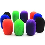 Saidbuds Headset Microphone Windscreens, Foam Microphone Covers Mic Windscreens Windshields for Desktop Mic,Headset Mic 10 Pack