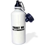 3dRose wb_195643_1 Water Bottle - White, 21 oz