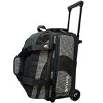 Pyramid Path Pro Deluxe Double Roller Bowling Bag (Black/Circuit Grey)