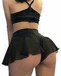 BZB Women's Cut Out Yoga Shorts Scrunch Booty Hot Pants High Waist Gym Workout Active Butt Lifting Sports Leggings, Z-black, Large