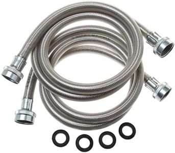 General Electric PM14X10005 Stainless Steel Washing Machine Hoses, 4-Foot (2-pack)