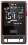 HerQs Pin Pro - Digital Grill Thermometer, Core Temperature, Wireless Meat Thermometer, Bluetooth, App, Thermometer with 2 Wireless Sensors, up to 500 °C - For Oven, Grill, Pan, Hot Air Fryer