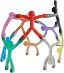 MagMen Magnetic Travel Toys, Stretchy, Fun, and Educational Fidget Toys for Kids and Adults Ages 3 and Up - Pack of 10 Opaque