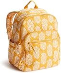 Vera Bradley Women's Cotton Bancroft Backpack, Iconic Paisley Sunflower, One Size