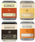 4 Piece Cocktail Kit Gift Set - The Old Fashioned - Champagne Cocktail - Manhattan - Sazerac - Premium Cocktail Gift Set - (Prohibition Set)