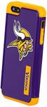 Forever Collectibles NFL Dual Hybrid TPU iPhone 5/5S Rugged Case - Retail Packaging - Purple - Minnesota Vikings