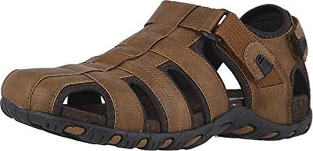Nunn Bush Men's Rio Bravo Fisherman Closed Toe Outdoor Sandal, Tan, 9 Wide