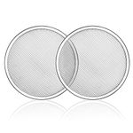 Tosnail 2 Pack 12 Inches Seamless Aluminum Pizza Screen Pizza Pan with Holes Pizza Mesh