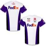 CHECKERED FLAG SPORTS Kyle Busch #8 NASCAR 2024 Rebel Sublimated Pit Uniform Black Shirt, Denny Hamlin - Fedex, X-Large