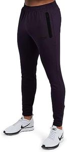 TCA Uomo Rapid Pantaloni Tuta da Corsa con Tasche a Zip - Pantalone Sportivo Leggero - Viola, L