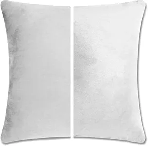 26" x 26" Throw Pillow - White Dandelion: 2 PCS / 4 Sided. Luxurious Premium Down Feather Fill w/Reversible Cover Microsuede/Microplush Fabric. Forever Fluffy. Beautiful & Supportive. Soft & Comfy.