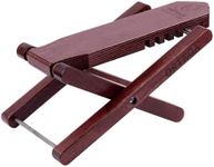 Ortega Guitars Wooden Classical Foot Rest Stool-Made of Solid Birch-Adjustable Height-Wine Red (OWFS-1WR)