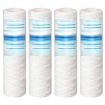 Geekpure 10 Inch PP Wound String Spun Sediment Replacement Filter for Reverse Osmosis System -2.5" x 10" -5 Micron -4 Pack