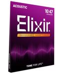 Elixir Strings Acoustic Phosphor Bronze Strings NANOWEB Coating, 6-String, Extra Light