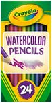 Crayola Watercolor Colored Pencils (24ct), Watercolor Paint Alternative, Watercolor Pencil Set for Kids, Craft Supplies, 3+