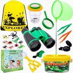 Kids Explorer Kit - Kids Outdoor Toys Camping Gear Bug Catcher Kit with Binoculars, Spring Educational Learning Toys for Boys Girls