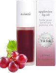 NOONI Korean Vegan Lip Oil - Applewine | Lip Stain, Stocking Stuffers, Moisturizing, Softening and Tinting for Dry Lips with Apple Seed Oil, Long Lasting, Glass Skin Look, 0.12 Fl. Oz. (Deep Red)