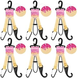 Ice Cream Drip Baseball Dugout Organizer Softball Fence Hooks Baseball Bag Hook Helmet Hanger with Name Tags for Boys Girls Sports Team Gifts Coach Mom Must Haves Essentials Accessories 6 Set Pink