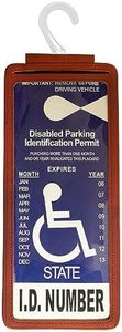 Yuoyar Portable Handicap Placard Holder for Auto - Ultra Transparent Handicapped Placard Holder Protector Hanger Sleeve - Placard Holder for Disability Parking (Red)