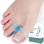 Toe Spacers for Overlapping Toes, Gel Big Toe Separators for Feet Men Women Toes Bunion Relief Hallux Valgus Corrector, Orthopedic Toe Straighteners-One Size Fits All Blue Pack of 2