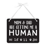 Pearhead Pet's Baby Announcement Chalkboard Photo Prop Sign, Mom & Dad are Getting Me A Human, Chalkboard Pregnancy Announcement Sign, Dog Or Cat Announcement Board