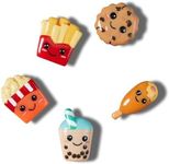 Crocs Jibbitz Food Shoe Charms, Bad But Cute Foods, 5 Pack