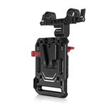 SmallRig V Mount Battery Plate, V-Lock Mount Battery Plate with 15mm Rod Clamp & Adjustable Arm for Power Supply - 2991