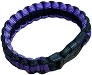 Fairly Odd Novelties Dual-Color Paracord band, Survival band, Tie Things Together, Worn by Military, Police, and Firefighter Personnel, 8" Length: Unravels to 8'5", Black/Purple