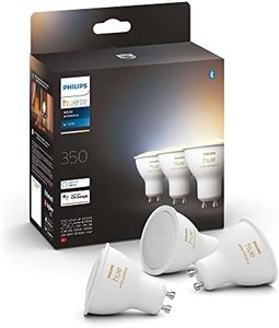 Philips Hue White Ambiance GU10 Pack of 3 x 350 lm, Dimmable, All White Shades, Controllable via App, Compatible with Amazon Alexa (Echo, Echo Dot)