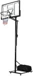 DWVO Basketball Hoop Outdoor 10 FT Adjustable, Portable Basketball Hoop & Goal with Iron Base, 4 Wheels for Movable, 4.5-10FT Easy Adjustable Height, 44in Shatterproof Backboard, 18in Rim